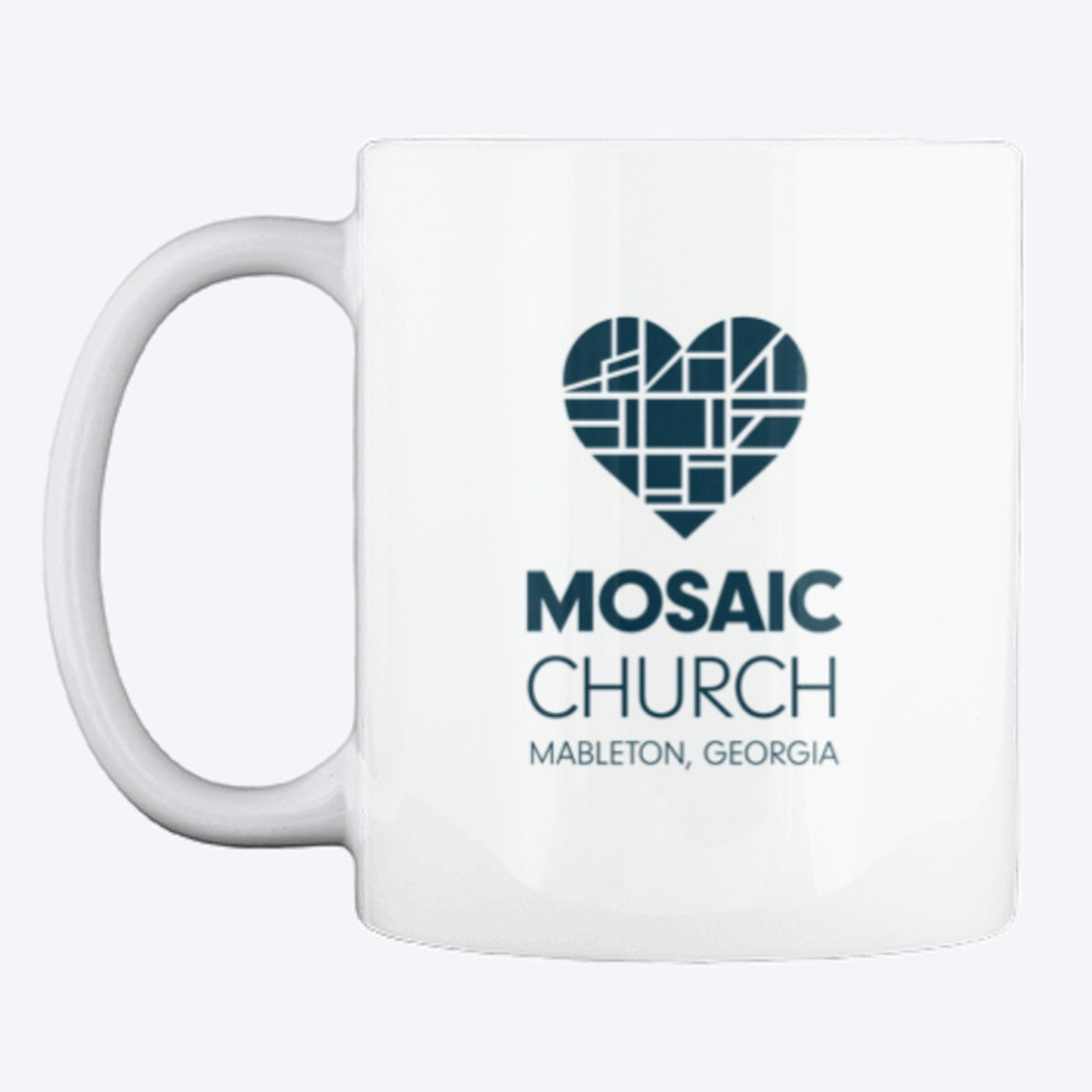 White Mosaic Logo Mug