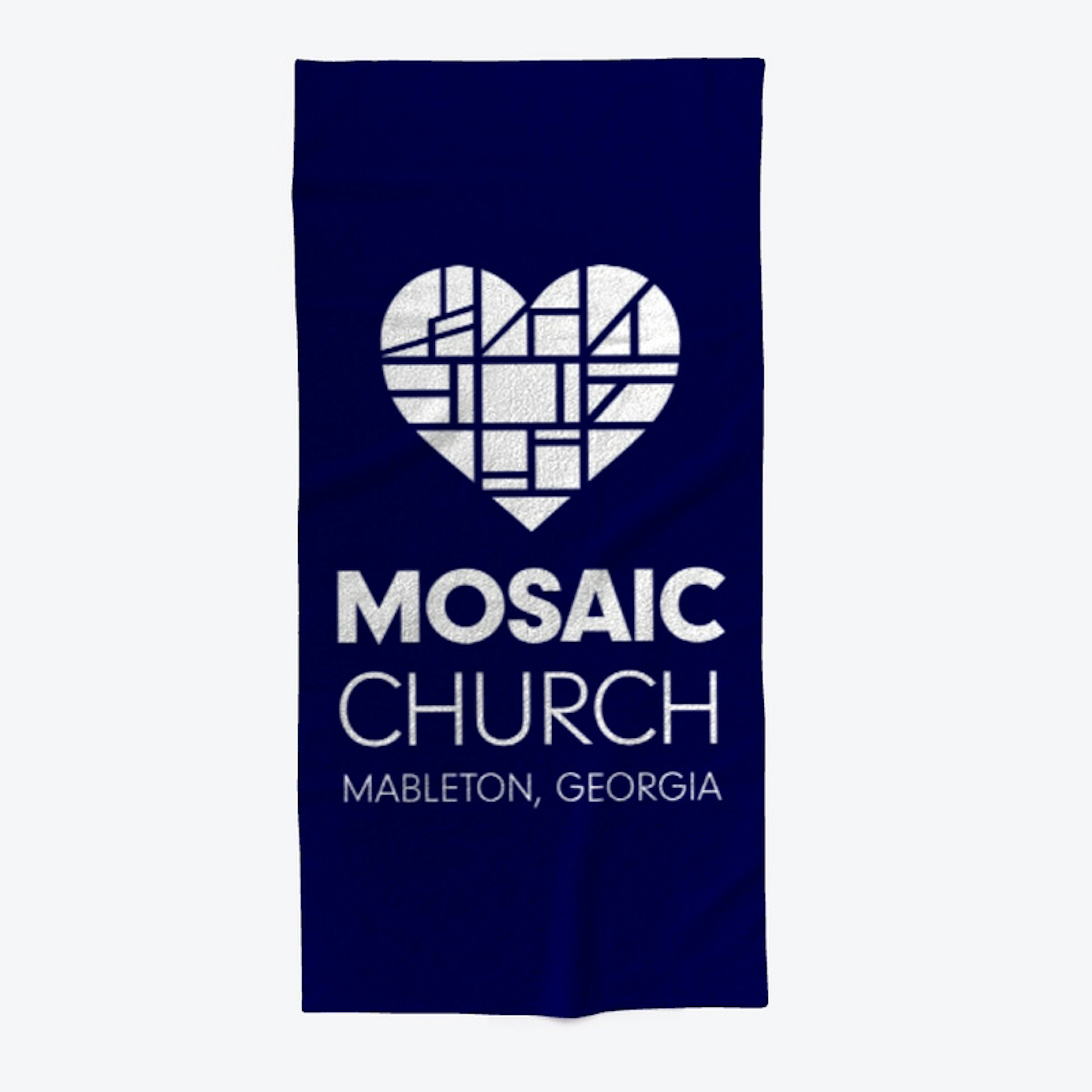 Blue Mosaic Beach Towel